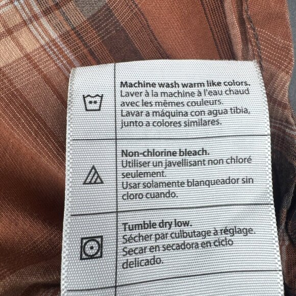 CARHARTT Men’s Relaxed Fit Plaid Short Sleeve Cotton Blend Pearl Snap Shirt Sz M - Picture 6 of 8